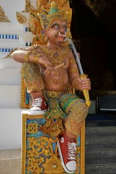 Comic temple guardian Stock Photos