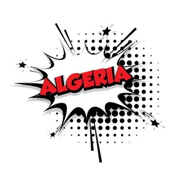 Comic text Algeria sound effects pop art Stock Illustration