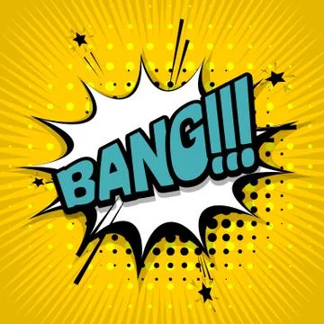 Comic text background bang Stock Illustration