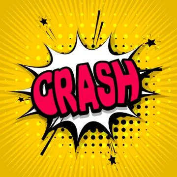 Comic text background crash Stock Illustration