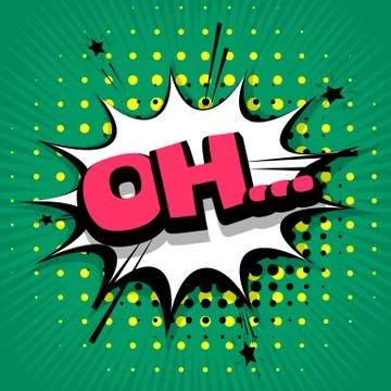 Comic text background Oh Stock Illustration