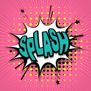 Comic text background splash Stock Illustration