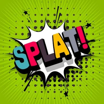 Comic text background splat Illustrazione stock