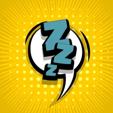 Comic text background Zzz Stock Illustration