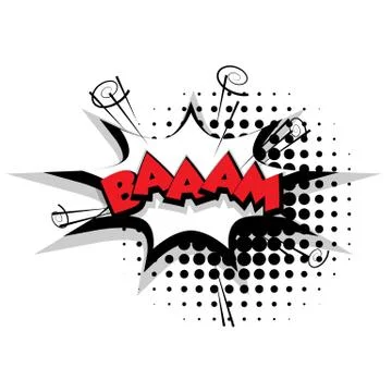 Comic text bam sound effects pop art Stock Illustration