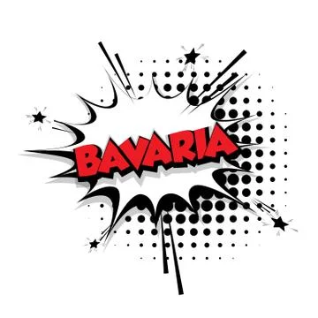 Comic text Bavaria sound effects pop art Stock Illustration
