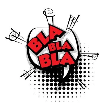 Comic text bla pop art bubble Stock Illustration