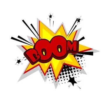 Comic text boom Stock Illustration