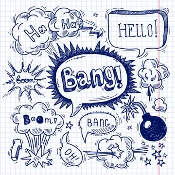 Comic text bubble blank Stockillustratie