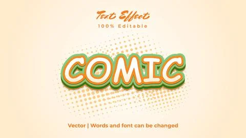 Comic text effect design. For advertisement, poster, banner, promotion. 库存插图