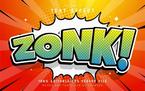 Comic text effect editable Stock Illustration