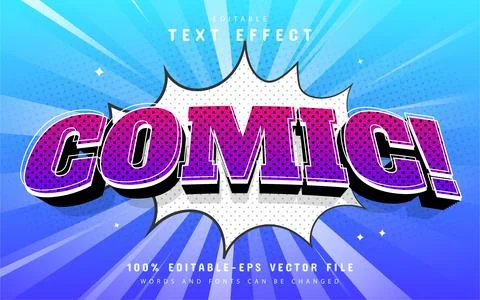 Comic text effect editable Stock Illustration