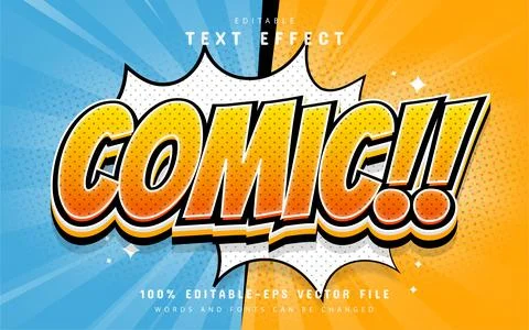 Comic text effect editable Stock Illustration