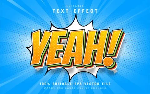 Comic text effect editable Stock Illustration