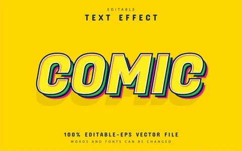 Comic text effect editable Stock Illustration