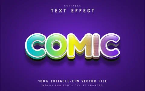 Comic text effect editable Stock Illustration