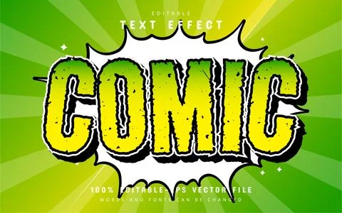 Comic text effect Stock Illustration