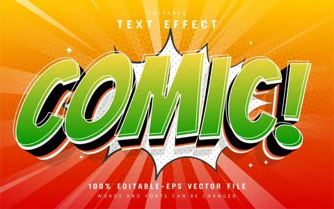 Comic text effect Stock Illustration