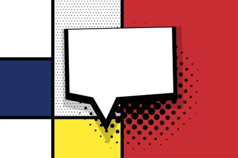 Comic text empty speech bubble pop art Stock Illustration