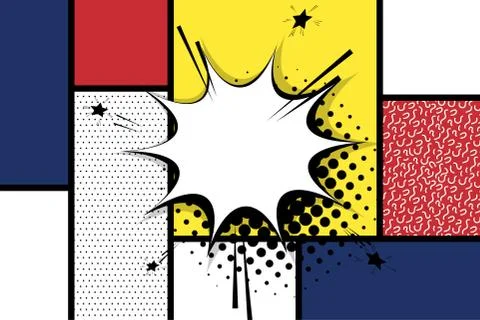 Comic text empty speech bubble pop art Stock Illustration