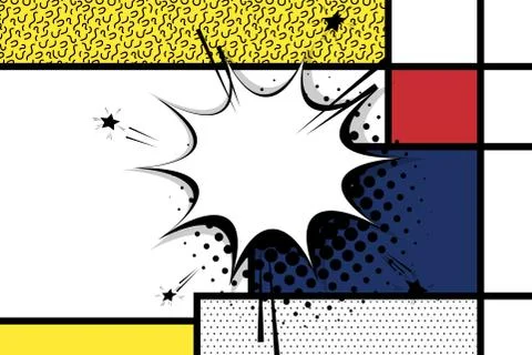 Comic text empty speech bubble pop art Stock Illustration