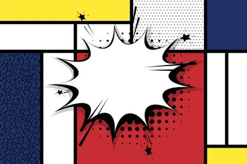 Comic text empty speech bubble pop art Stock Illustration