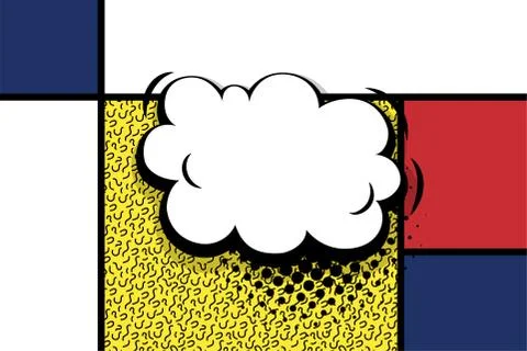 Comic text empty speech bubble pop art Stock Illustration