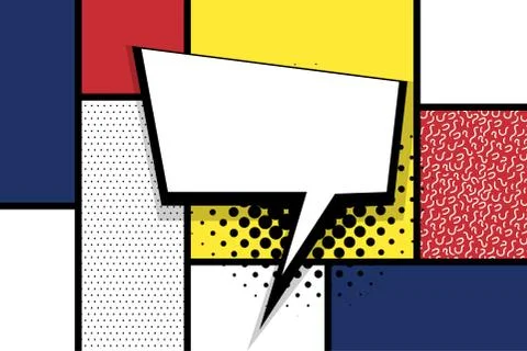 Comic text empty speech bubble pop art Stock Illustration