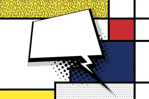 Comic text empty speech bubble pop art Stock Illustration