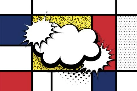 Comic text empty speech bubble pop art Stock Illustration