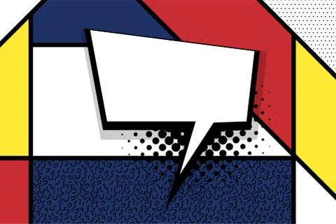 Comic text empty speech bubble pop art Stock Illustration