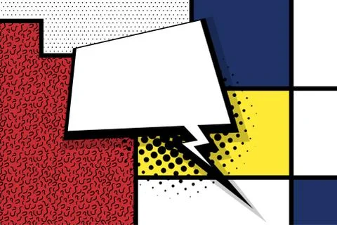 Comic text empty speech bubble pop art Stock Illustration