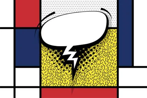 Comic text empty speech bubble pop art Stock Illustration