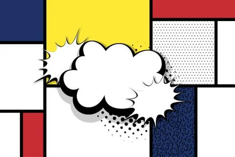 Comic text empty speech bubble pop art Stock-Illustration