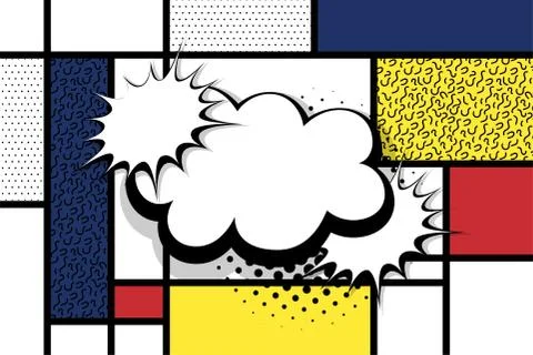 Comic text empty speech bubble pop art Stock Illustration