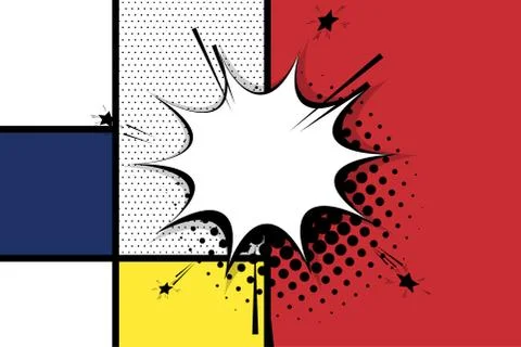 Comic text empty speech bubble pop art Stock Illustration