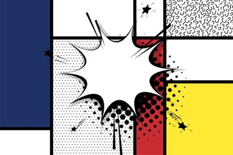 Comic text empty speech bubble pop art Stock Illustration