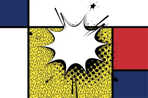 Comic text empty speech bubble pop art Stock Illustration