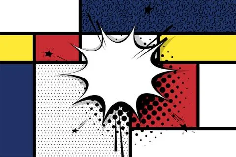 Comic text empty speech bubble pop art Stock Illustration