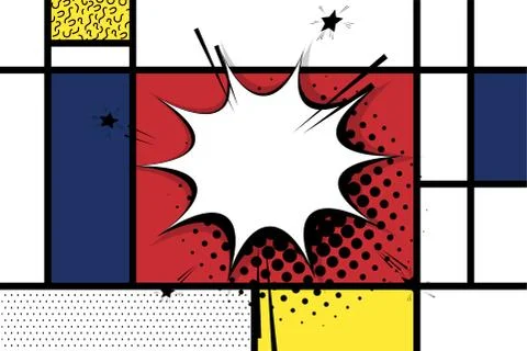 Comic text empty speech bubble pop art Stock Illustration