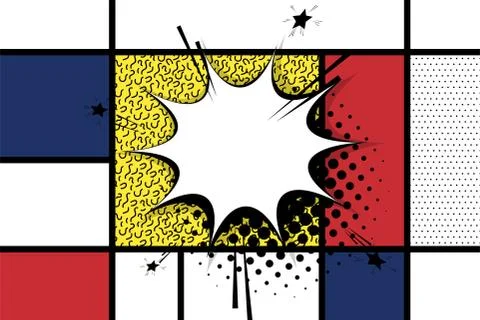 Comic text empty speech bubble pop art Stock Illustration