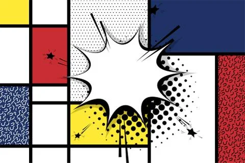 Comic text empty speech bubble pop art Stock Illustration