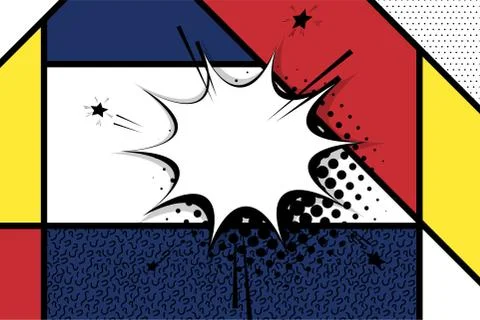 Comic text empty speech bubble pop art Stock Illustration