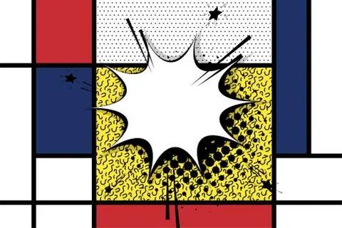 Comic text empty speech bubble pop art Stock Illustration