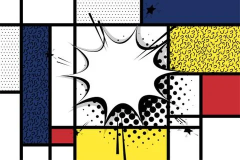 Comic text empty speech bubble pop art Stock Illustration