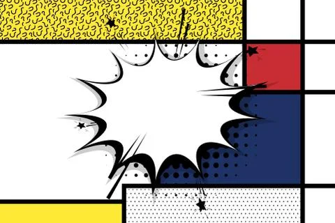Comic text empty speech bubble pop art Stock Illustration