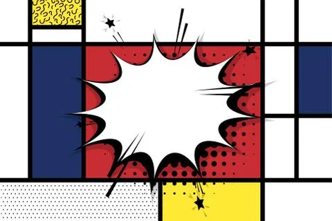 Comic text empty speech bubble pop art Stock Illustration