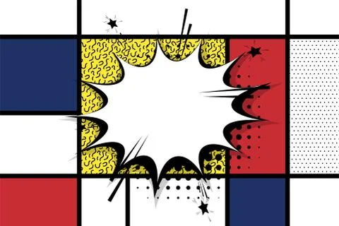 Comic text empty speech bubble pop art Illustrazione stock