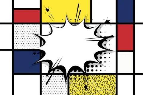 Comic text empty speech bubble pop art Stock Illustration