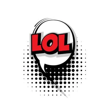 Comic text lol pop art bubble Stock Illustration